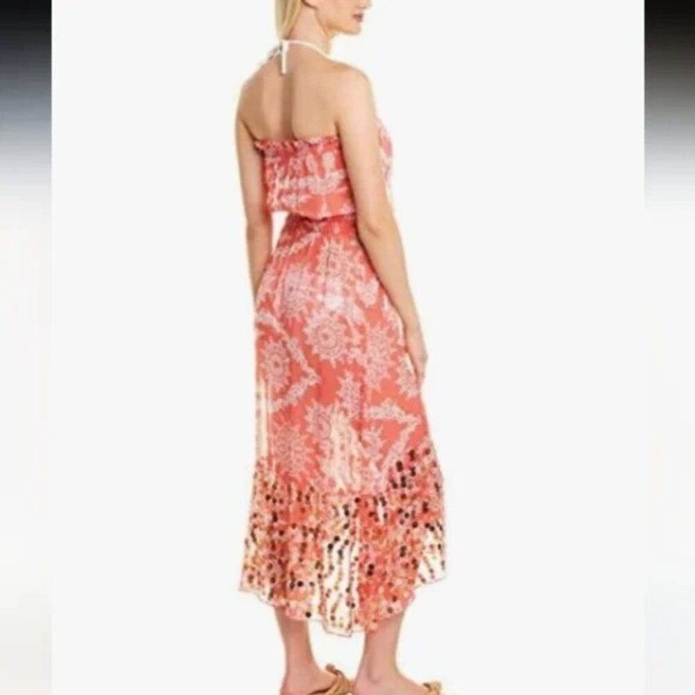 Ramy Brook Ciann Strapless Mini Sequin Detail Coverup Dress Swimwear - Picture 2 of 4
